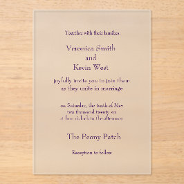 Sjabloon Frosted Acrylic Invitation