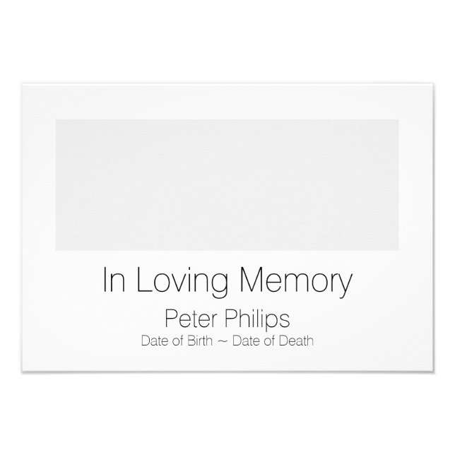 Sjabloon Funeral Announement W Voeg favoriete afbe 8,9x12,7 Uitnodiging Kaart (Voorkant)