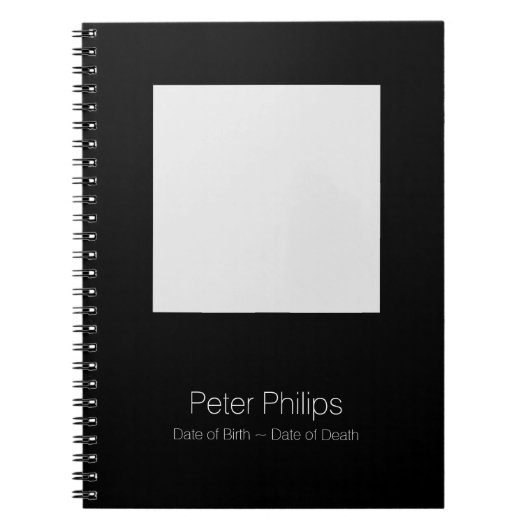 Sjabloon Funeral Guest Book Voeg favoriete afbeeld Notitieboek (Voorkant)