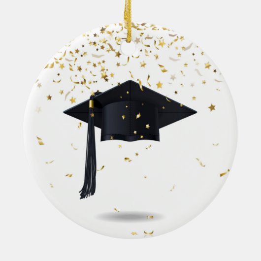 sjabloon, gegradueerd, afstuderen, aanpasbaar, chi keramisch ornament (Achterkant)
