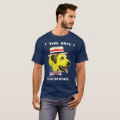  Sjabloon - Gele hond-democraat T-shirt (Voorkant volledig)