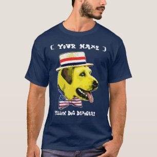  Sjabloon - Gele hond-democraat T-shirt
