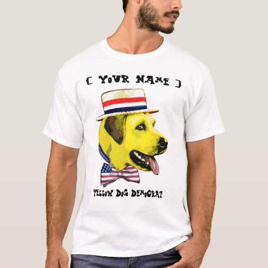 Sjabloon - Gele hond-democraat T-shirt (Voorkant)