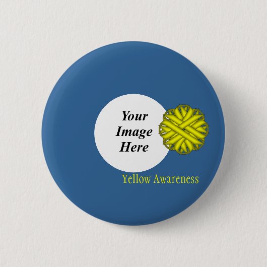 Sjabloon gele lobbon door Kenneth Yoncich Ronde Button 5,7 Cm (Voorkant)