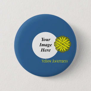 Sjabloon gele lobbon door Kenneth Yoncich Ronde Button 5,7 Cm