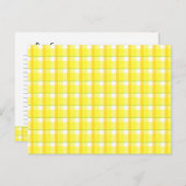 Sjabloon gele speldenkaart briefkaart (Voorkant / Achterkant)