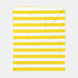 Sjabloon gele witte striped trendkleuren fleece deken