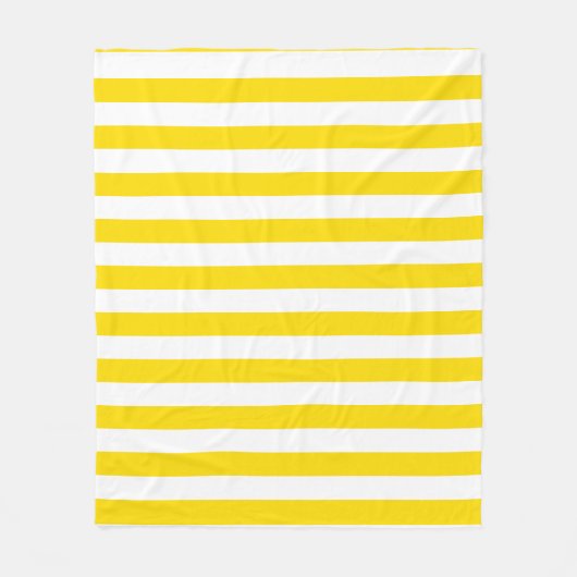 Sjabloon gele witte striped trendkleuren fleece deken (Voorkant)