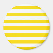 Sjabloon gele witte striped trendkleuren magneet (Voorkant)
