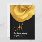 Sjabloon gele zwarte witte Rozen Kaart (Achterkant)