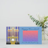 Sjabloon gelukkig Hanukkah (Staand voorkant)