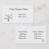 Sjabloon genealogieprofiel visitekaartje (Voorkant / Achterkant)