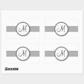 Sjabloon  gespleten monogram zegel (Vel)