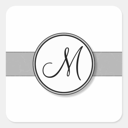 Sjabloon  gespleten monogram zegel (Voorkant)