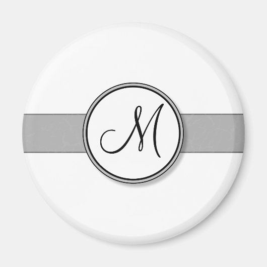 Sjabloon  gespleten monogram zegel magneet (Voorkant)