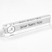 Sjabloon gespleten monogram zegel naambordje