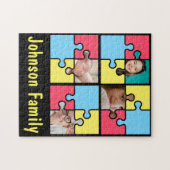 Sjabloon gezinfotocollage keepslag 4 Afbeeldingen Legpuzzel (Horizontaal)