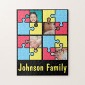 Sjabloon gezinfotocollage keepslag 4 Afbeeldingen Legpuzzel (Verticaal)