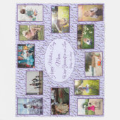 Sjabloon gezinfotocollage Moederdag Fleece Deken (Voorkant)