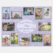 Sjabloon gezinfotocollage Moederdag Fleece Deken (Voorkant (Horizontaal))