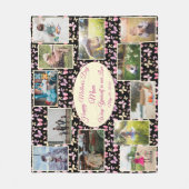 Sjabloon gezinfotocollage Moederdag Fleece Deken (Voorkant)