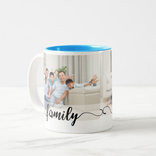 Sjabloon gezinshereniging foto-Mok Tweekleurige Koffiemok (Voorkant links)