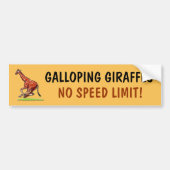 Sjabloon Giraffe galoping Bumpersticker (Voorkant)