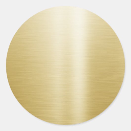 Sjabloon Glamour Elegant Faux Gold Chique Blank Ronde Sticker (Voorkant)