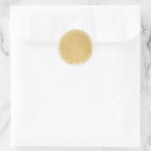 Sjabloon Glamour Goud Glitters Moderne Elegantie Ronde Sticker
