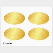 Sjabloon Glamour Goud Look Hartjes Ovale Sticker (Vel)