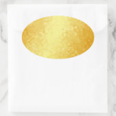 Sjabloon Glamour Goud Look Hartjes Ovale Sticker (Tas)