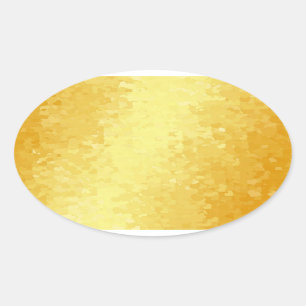 Sjabloon Glamour Gouden Hartjes Ovale Sticker