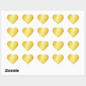 Sjabloon Glamoureuze Gouden Hartjes Hart Sticker (Vel)