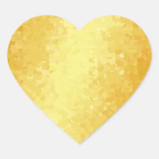 Sjabloon Glamoureuze Gouden Hartjes Hart Sticker (Voorkant)