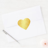 Sjabloon Glamoureuze Gouden Hartjes Hart Sticker (Envelop)