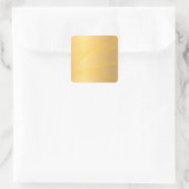 Sjabloon Glamoureuze Nep Goud Elegant Ontwerp Vierkante Sticker (Tas)
