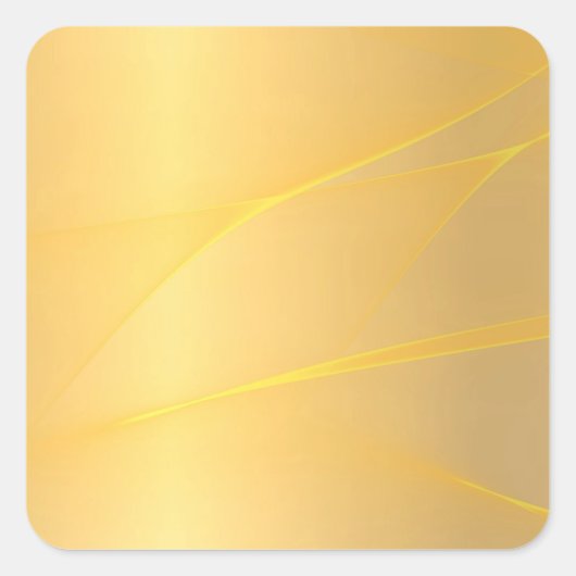 Sjabloon Glamoureuze Nep Goud Elegant Ontwerp Vierkante Sticker (Voorkant)
