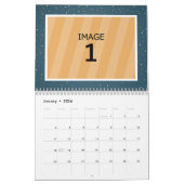 Sjabloon Glitter Aangepaste foto voor familie Cale Kalender (Jan 2026)