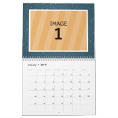 Sjabloon Glitter Aangepaste foto voor familie Cale Kalender (Jan 2019)