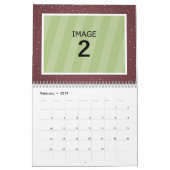Sjabloon Glitter Aangepaste foto voor familie Cale Kalender (Feb 2019)