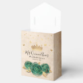 Sjabloon Gold Black en Green Roos Hartelijk dank Bedankdoosjes (Geopend)