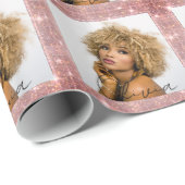 Sjabloon Gold Glitter Lijst - Aangepaste foto en n Cadeaupapier (Rol Hoek)