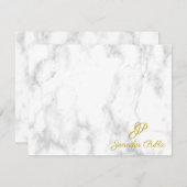 Sjabloon Gold Handwrite Script Text Marble (Voorkant / Achterkant)