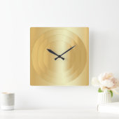 Sjabloon Gold Kijk glamoureus Elegant Trendy Squar Vierkante Klok (Huis)