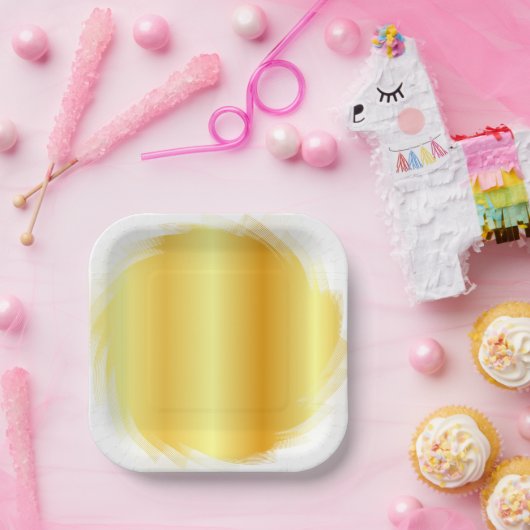 Sjabloon Gold Kijk Trendy Elegant Glamor Papieren Bordje (Feest)