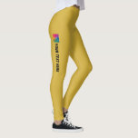 Sjabloon Gold Leggings Voeg hier Logo naam tekst t<br><div class="desc">Voeg hier Jouw tekst Logo toe de moderne,  elegante Gold Colour Sjabloon Leggings.</div>