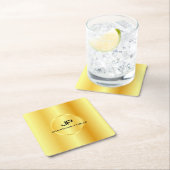 Sjabloon Gold look elegant modern monogram Kartonnen Onderzetters (Insitu)