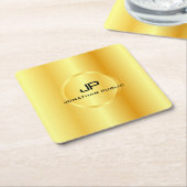 Sjabloon Gold look elegant modern monogram Kartonnen Onderzetters (Schuin)