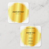 Sjabloon Gold look Modern elegant Professional Vierkante Visitekaartje (Voorkant / Achterkant)