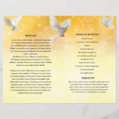 Sjabloon Golden & duve Funeral Program (Achterkant)